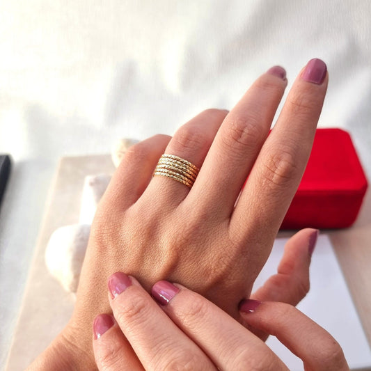 18K Pure Gold Stacking Ring | Ring | 18K Gold Jewelry