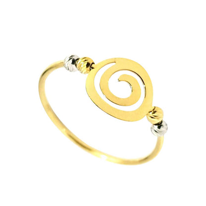 18K Pure Gold Twirl Ring