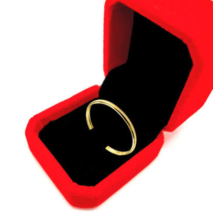 18K Pure Gold Plain Ring