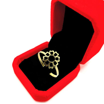 18K Pure Gold Elegant Flower Design Ring | Ring | 18K Gold Jewelry