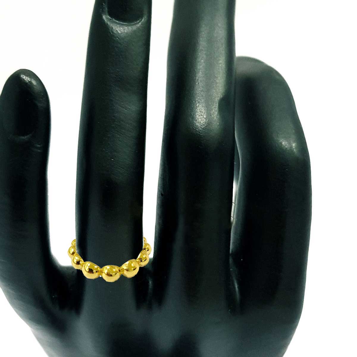 18 Karat Gold Bubble Ring