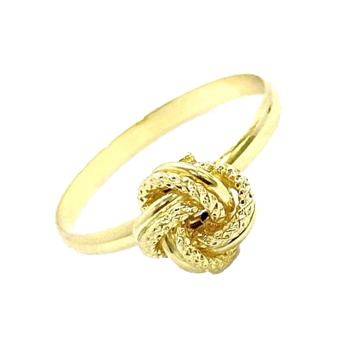 GR571_01 18K Gold love Knot Ring