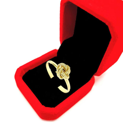 GR571_01 18K Gold love Knot Ring