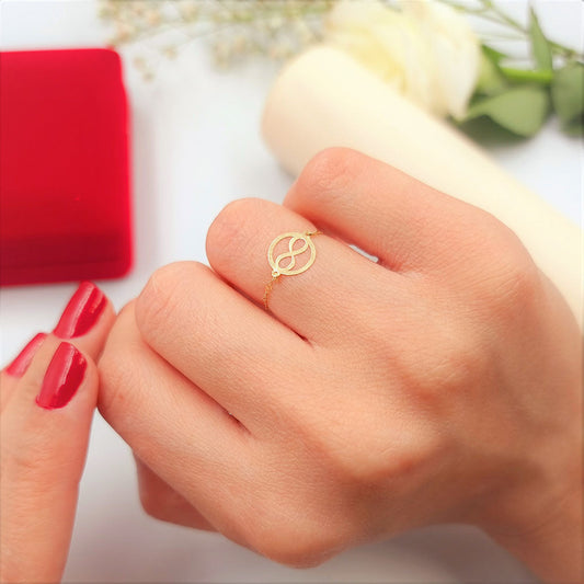 18K Pure Gold Infinity Ring | Ring | 18K Gold Jewelry