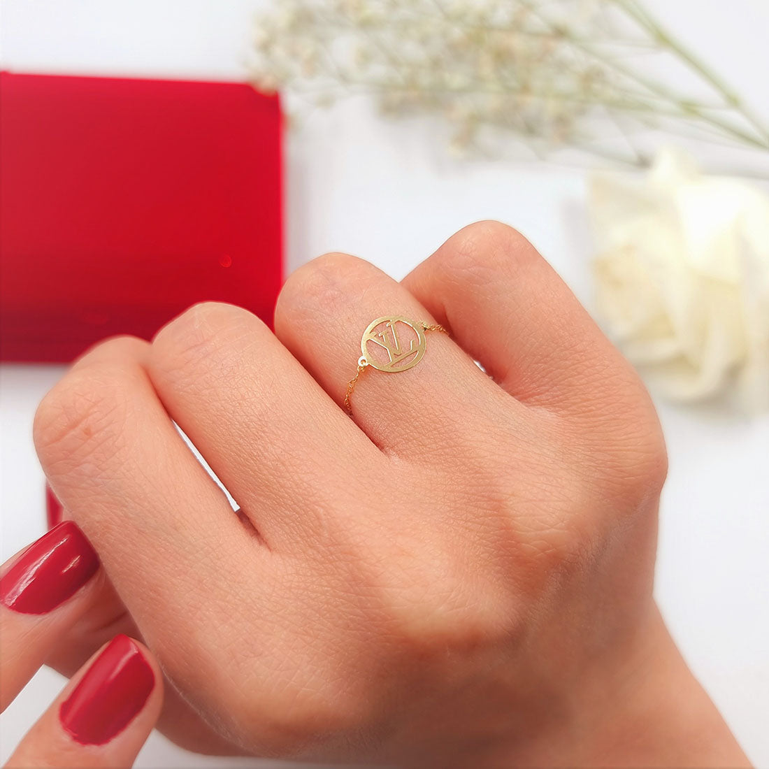 18K Pure Gold Charm Ring | Ring | 18K Gold Jewelry