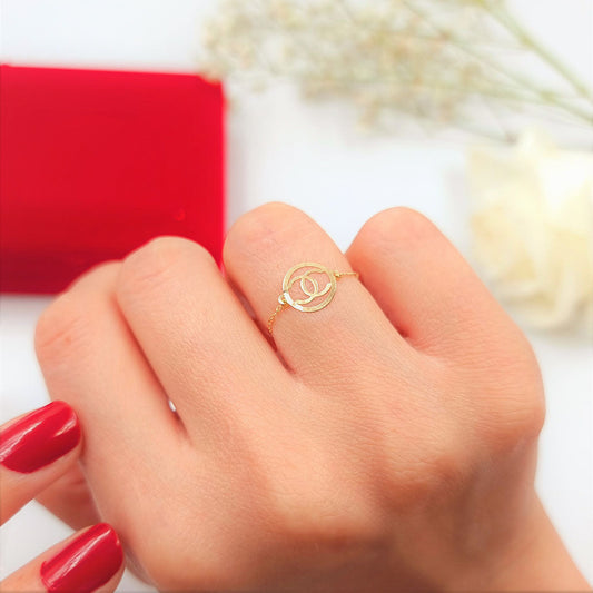 18K Pure Gold Charm Ring | Ring | 18K Gold Jewelry
