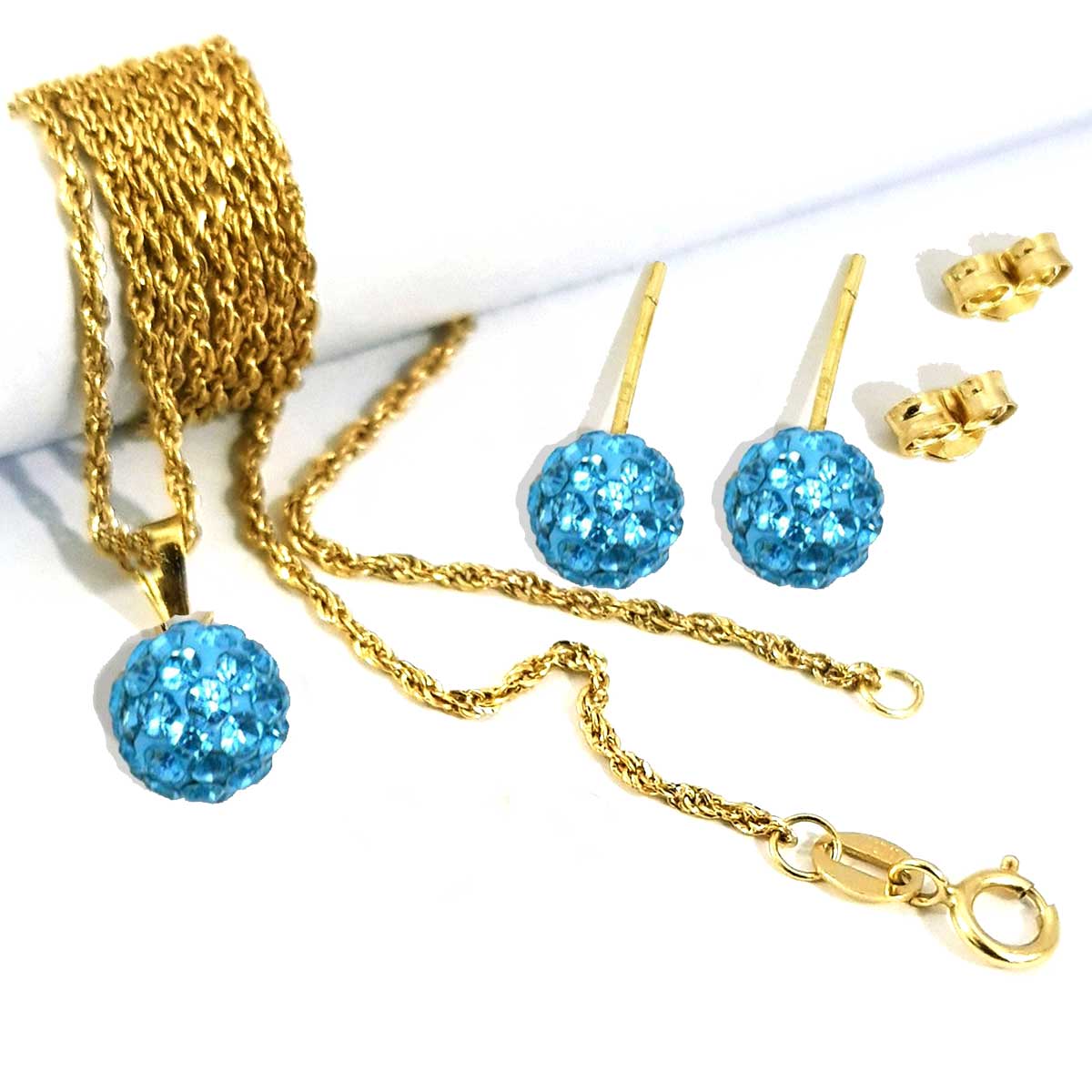 18K Pure Gold Jewellery Set | Jewelry Set | 18K Gold Jewelry