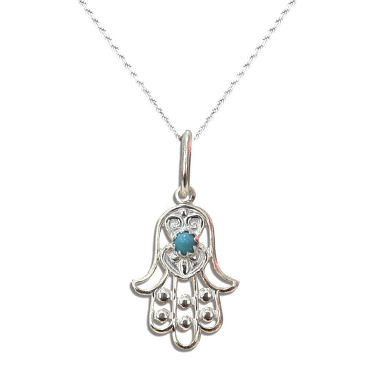 Real 925 Sterling Hand Pendant Necklace | Silver | 18K Gold Jewelry