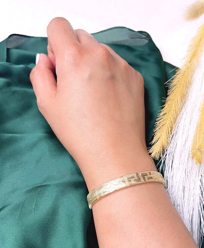 18K Pure Gold Elastic Bangle