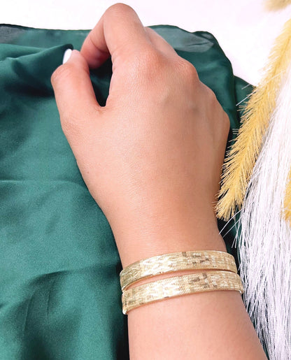 18K Pure Gold Elastic Bangle