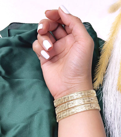 18K Pure Gold Elastic Bangle