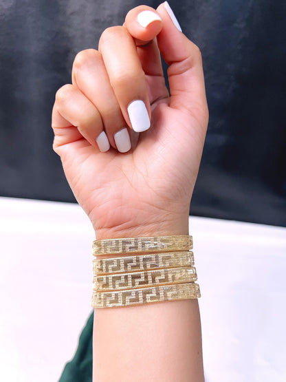 18K Pure Gold Elastic Bangle