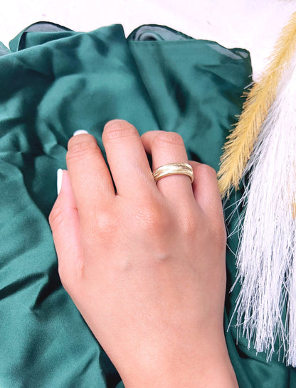 18K Pure Gold Elastic Ring