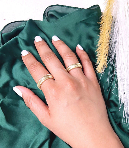 18K Pure Gold Elastic Ring