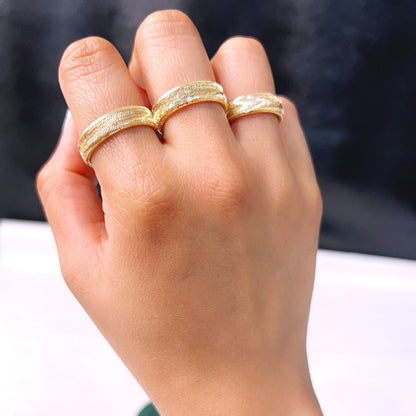 18K Pure Gold Elastic Ring