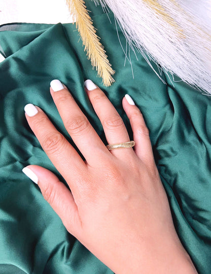 18K Pure Gold Elastic Ring