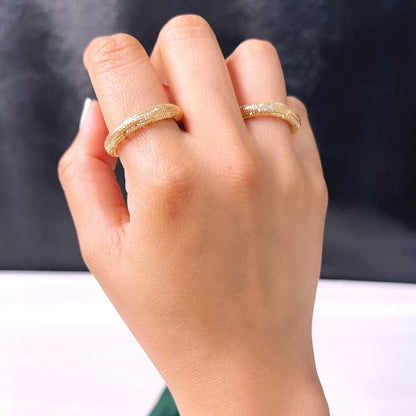 18K Pure Gold Elastic Ring