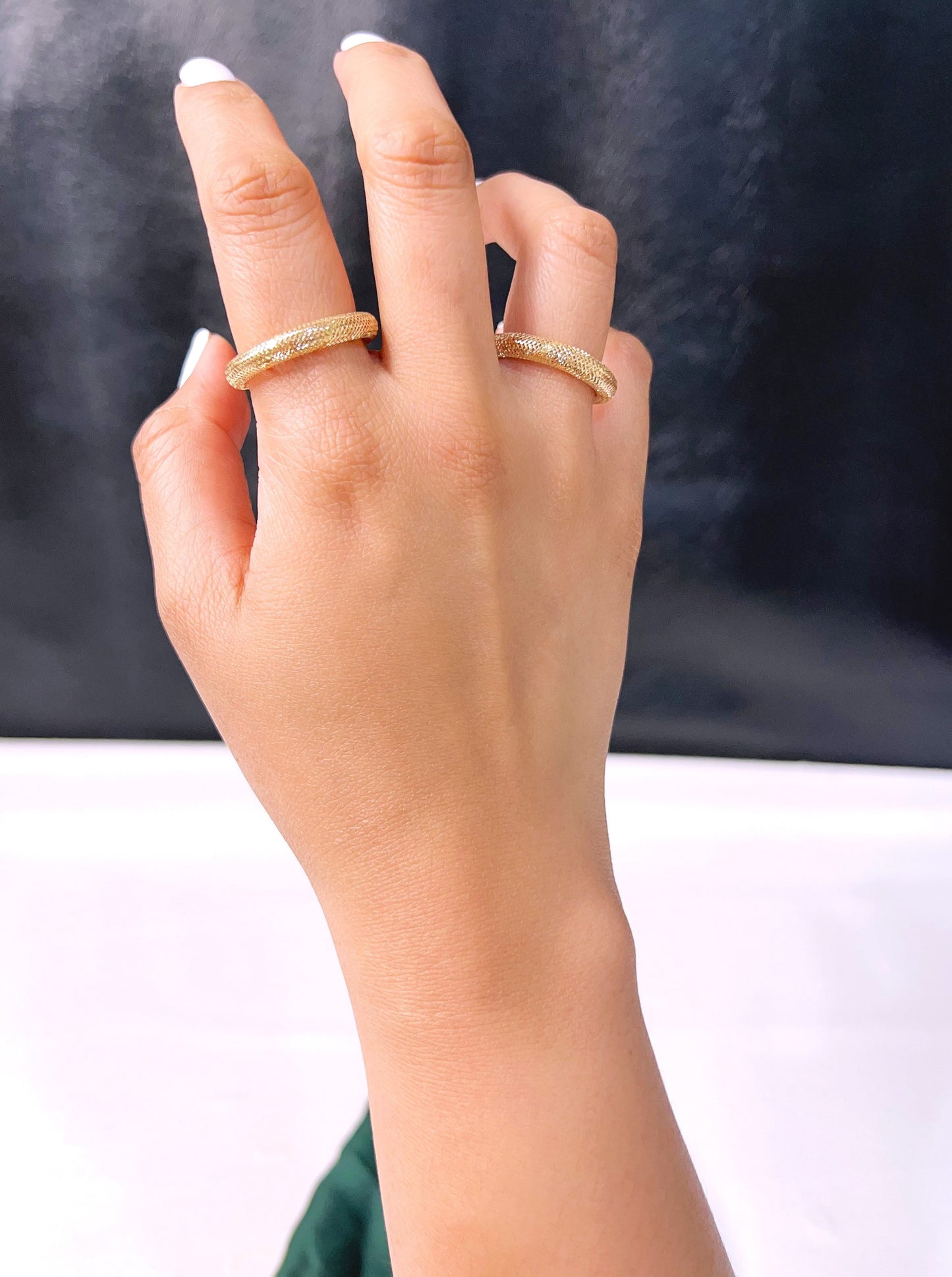 18K Pure Gold Elastic Ring