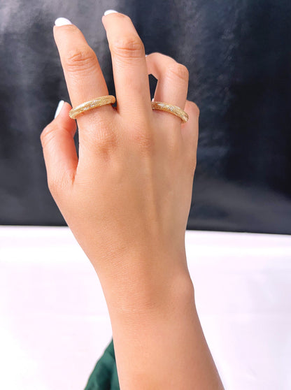 18K Pure Gold Elastic Ring