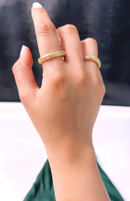 18K Pure Gold Elastic Ring