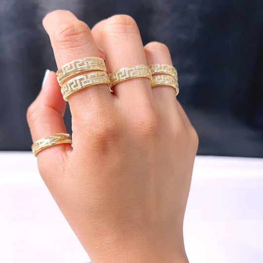 18K Pure Gold Elastic Ring