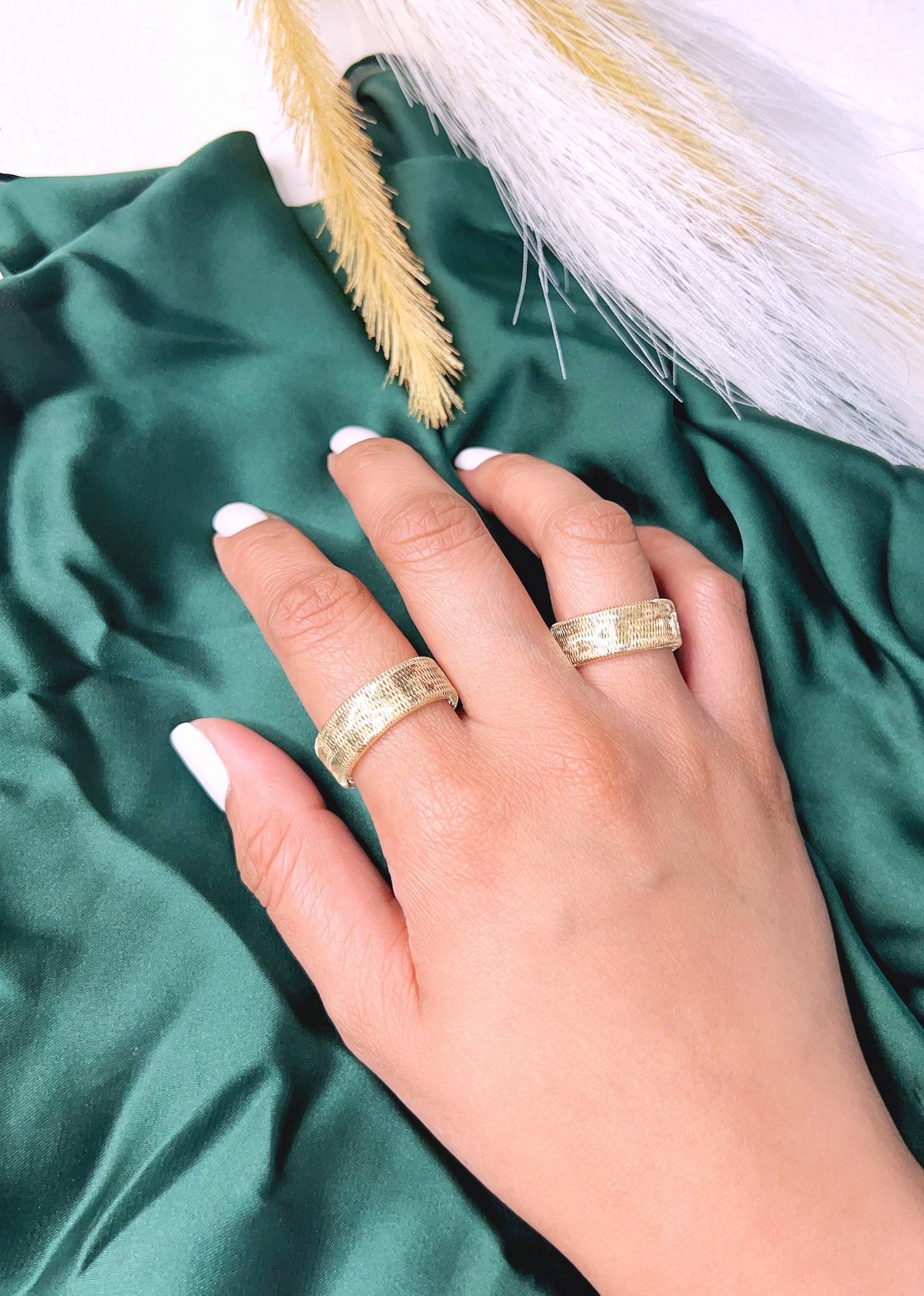 18K Pure Gold Elastic Ring