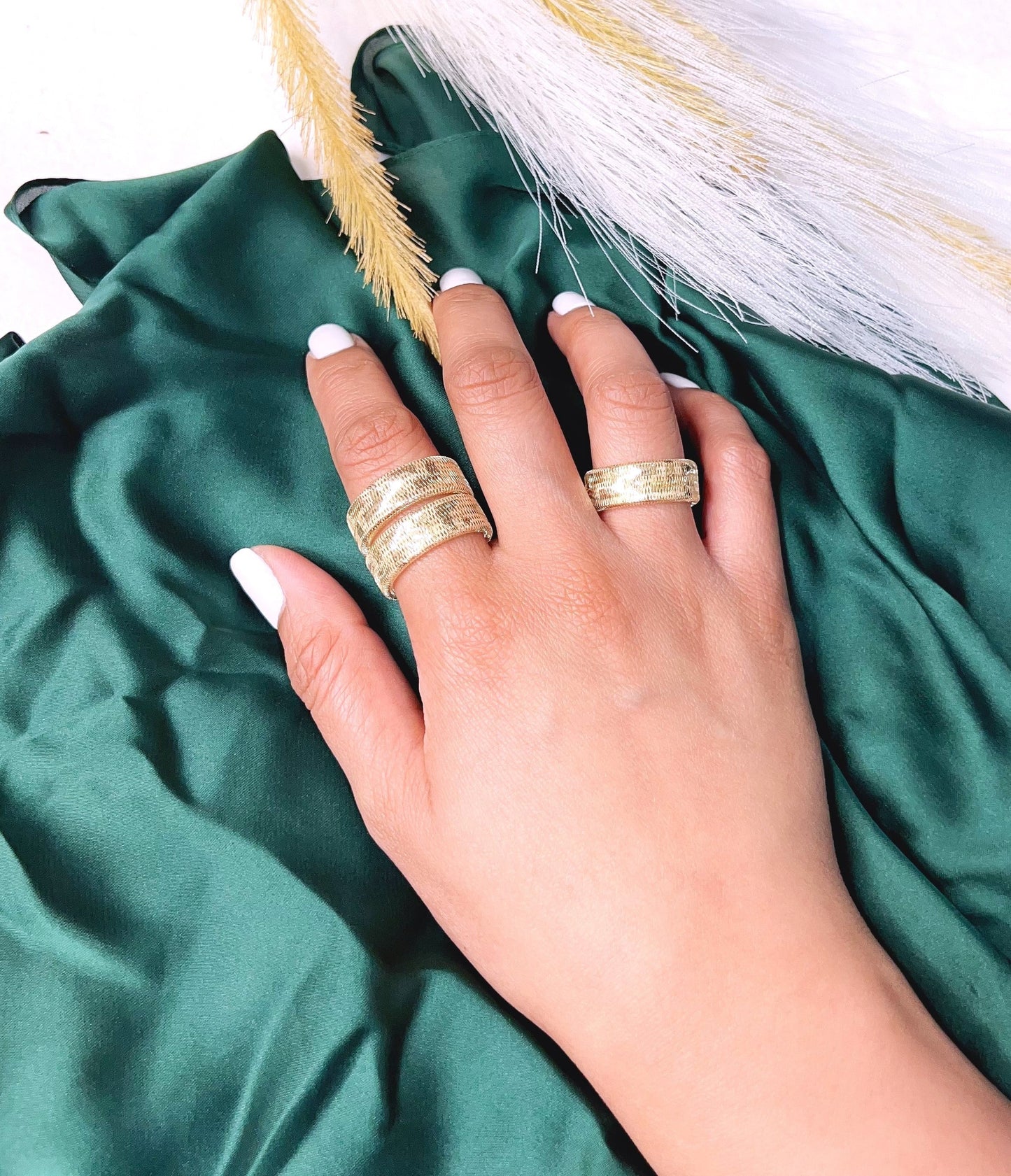 18K Pure Gold Elastic Ring