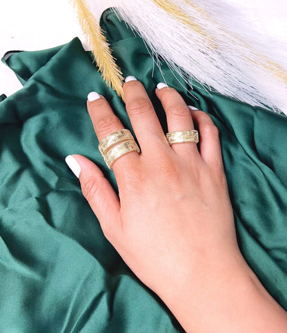 18K Pure Gold Elastic Ring