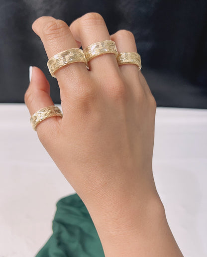 18K Pure Gold Elastic Ring