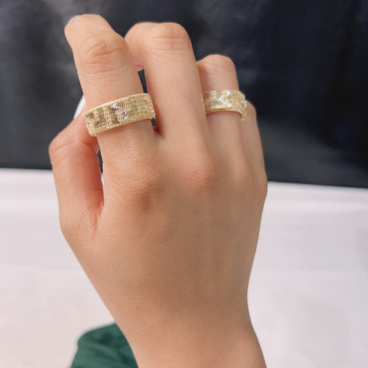 18K Pure Gold Elastic Ring