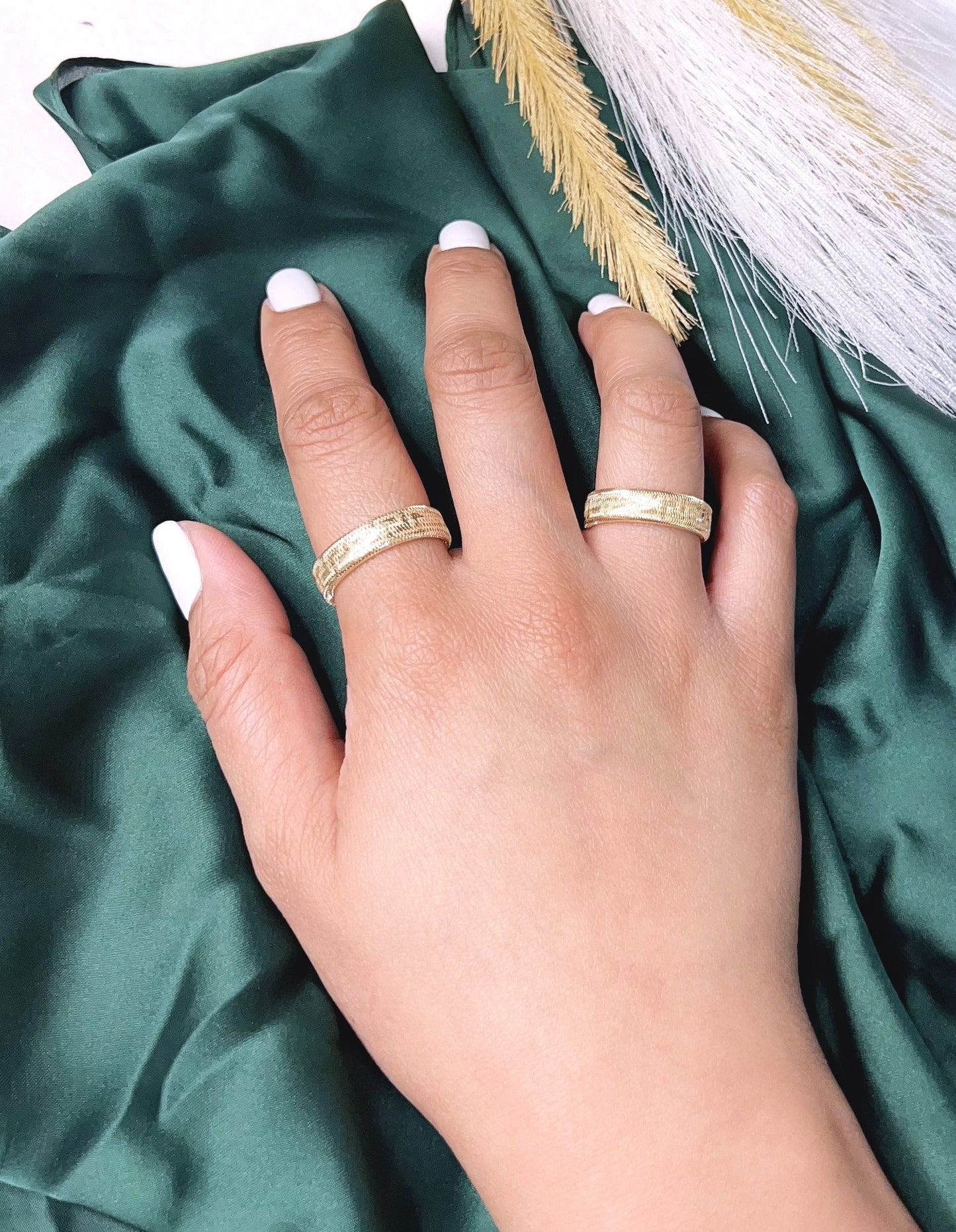 18K Pure Gold Elastic Ring