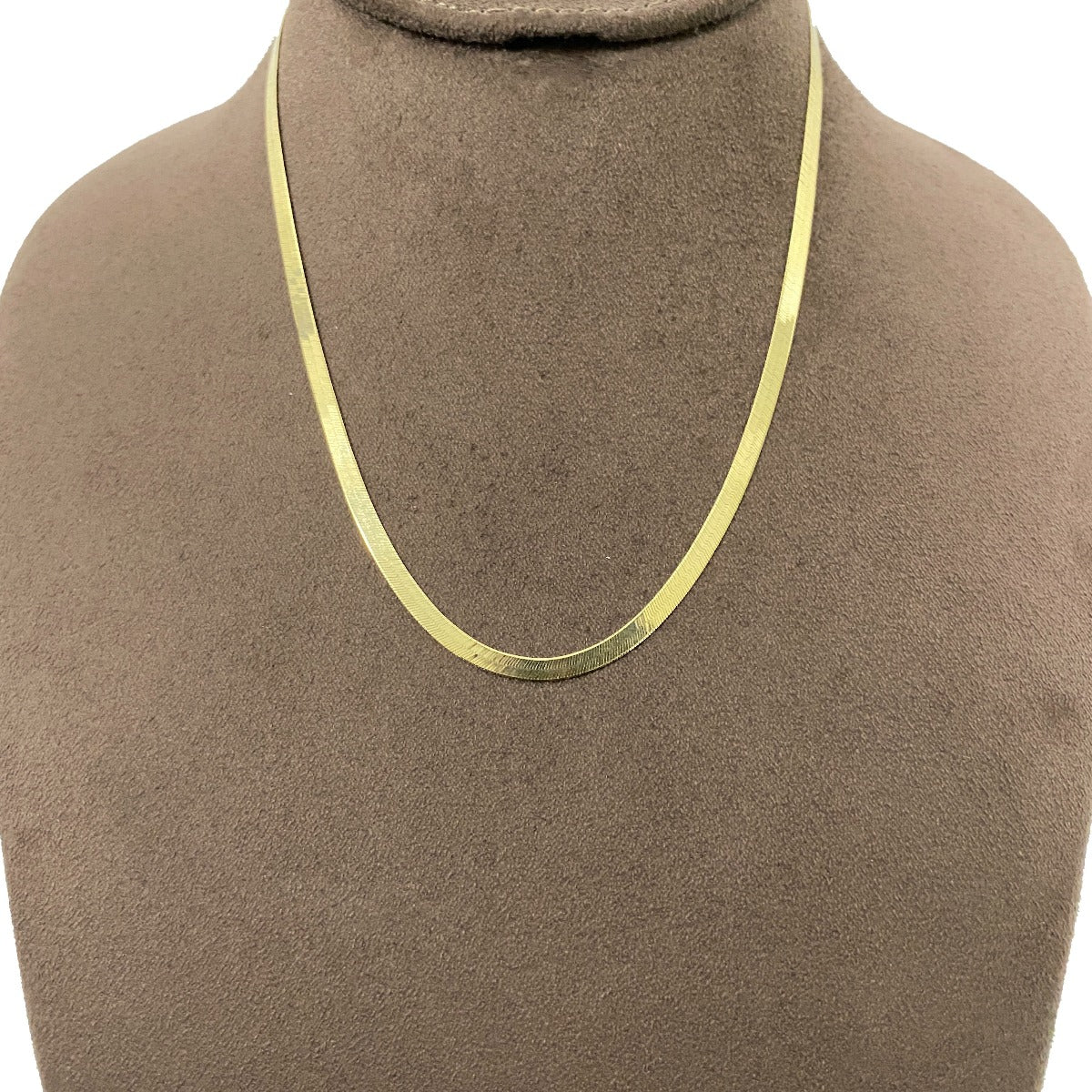 18K Pure Gold Flat Snake Chain Necklace | Chain | 18K Gold Jewelry