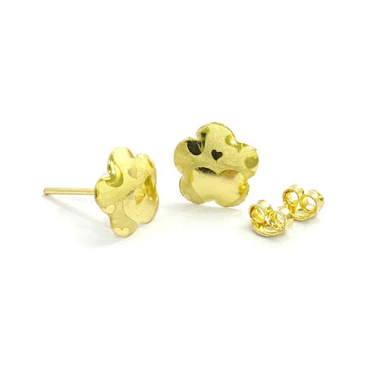 18K Solid Gold Flower Earrings Design | Earings | 18K Gold Jewelry