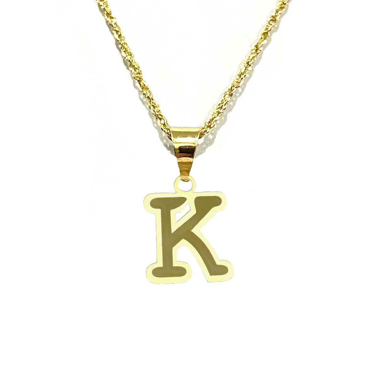 18K Pure Gold Letters Necklaces | Necklace | 18K Gold Jewelry