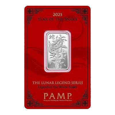 PAMP Lunar Year of The Snake 10 Gram Silver Bar