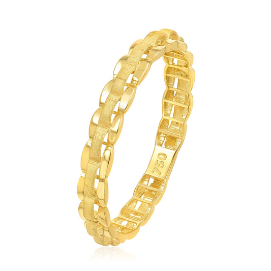 18K Pure Gold Elegant Ring