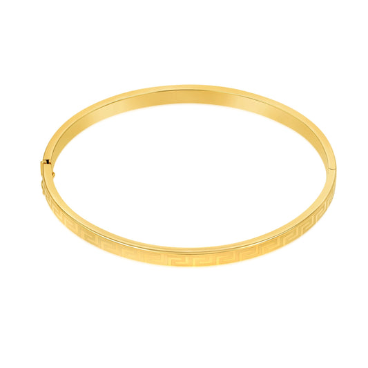 18K Pure Gold Fine Thick Bangle