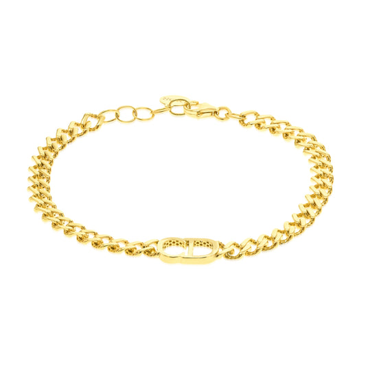 18K Pure Gold Elegant Linked Bracelet