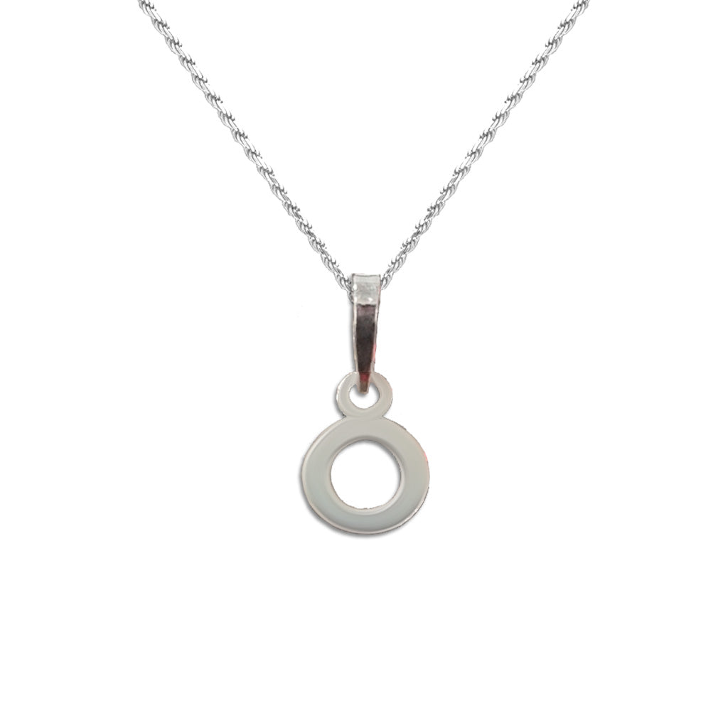 Real 925 Sterling Letter O Pendant Necklace | Silver | 18K Gold Jewelry