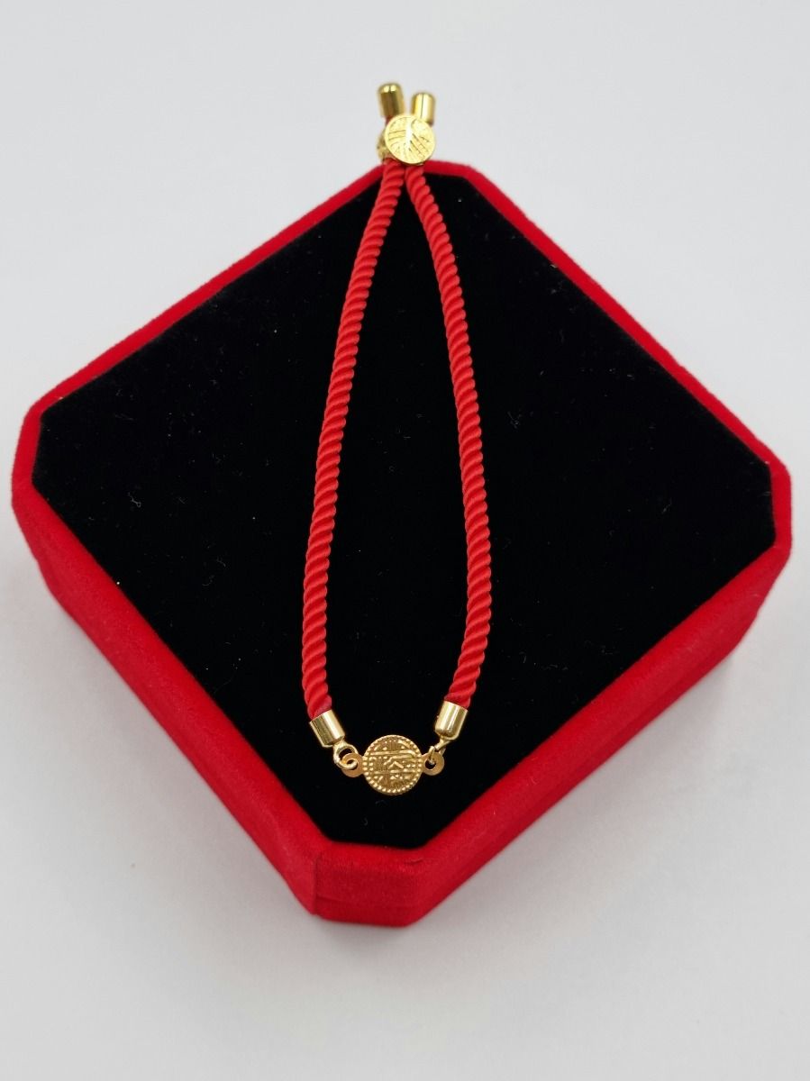 21K Pure Gold Adjustable Coin Bracelet