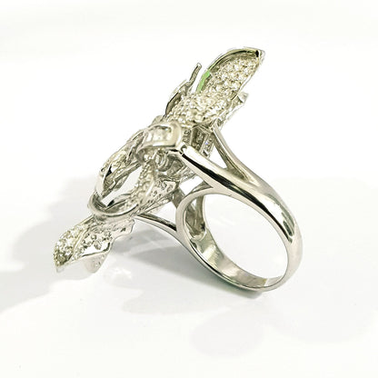 Real 925 Sterling Silver Crystal Ring